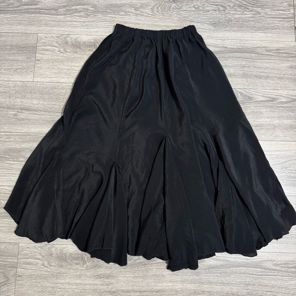Denim & Supply Ralph Lauren Black Rare Bohemian Maxi Retro Ruffled Skirt Sz S - Picture 1 of 12